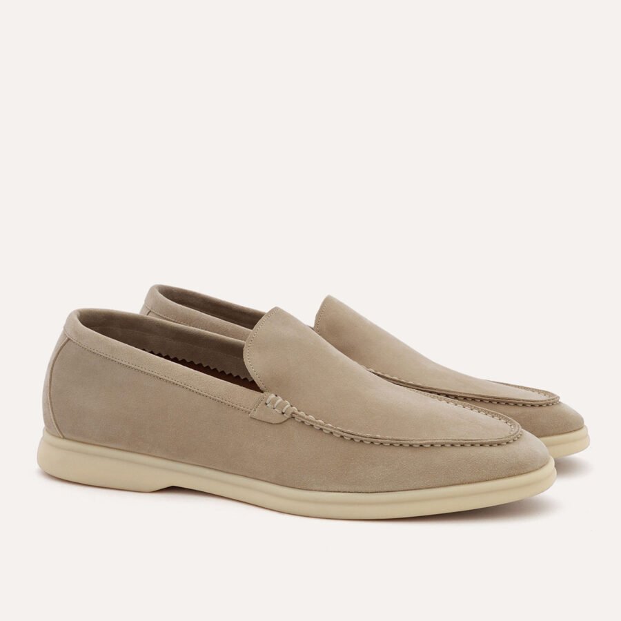 Suede oxford loafers