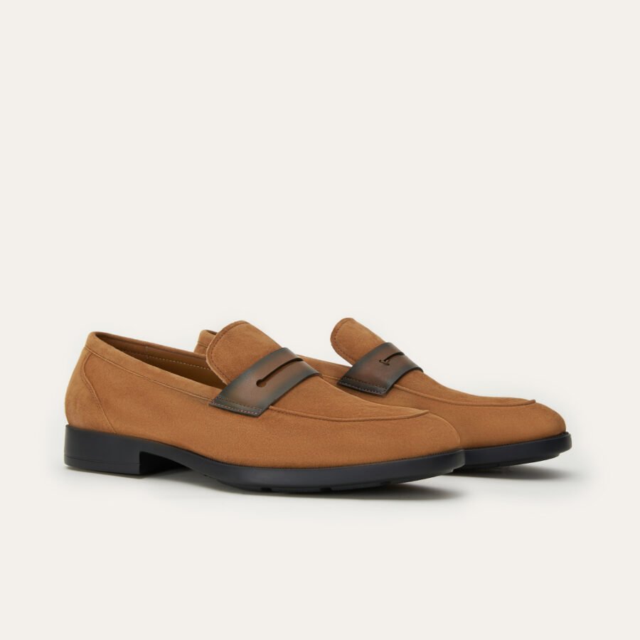 SUEDE LOAFER WITH DYEING